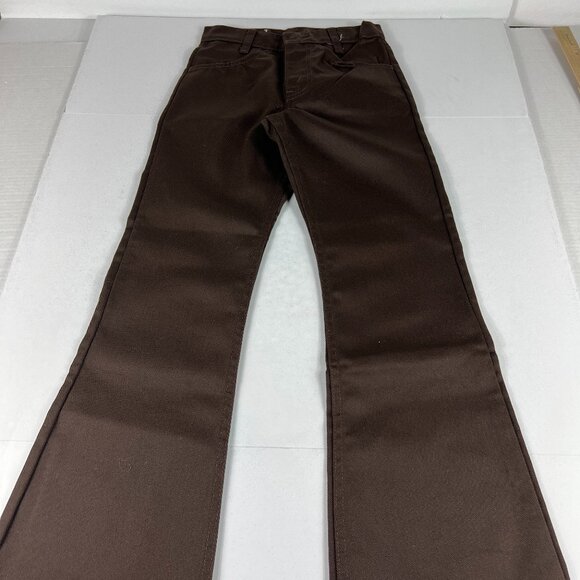 VTG 70s Levi's Jeans Students 24x27* 746 Bell Bottoms Dark Brown Denim Tag 25x28 - Picture 1 of 16